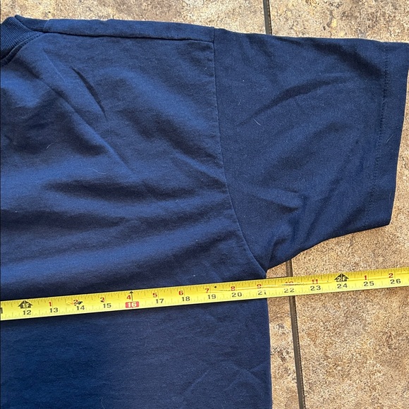 Vintage Navy Blue Periodic Table of Elements Single T-Shirt with Gold Graphic - Picture 6 of 6